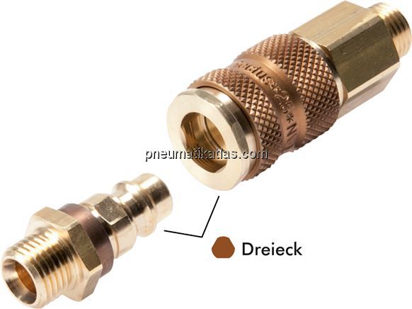 Detailansicht: Codierte Schnellverschluss-Kupplung