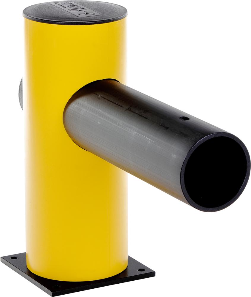 Endpfosten für Barriere Charlie H500xB619xD200 mm schwarz/gelb