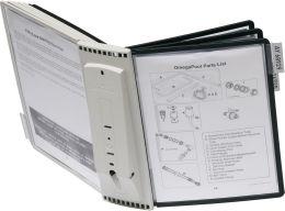 Wandhalter SHERPA 10 m. Tafeln schwarz u. grauVARIO