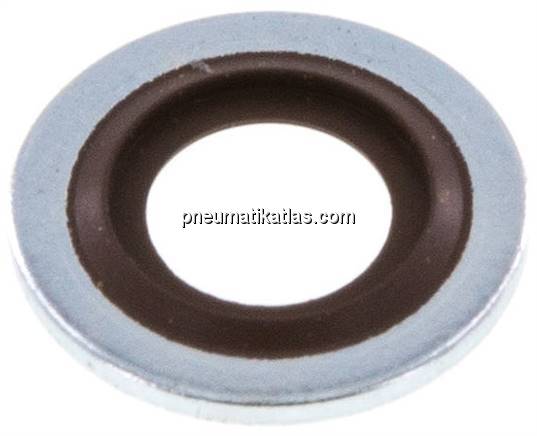 Hydraulik-Dichtring mit FKM-Einlage, für Gewinde M 8