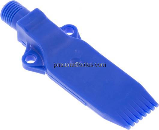 Mehrkanal-Fächerdüse, 25mm, M 12x1,25, POM (blau)