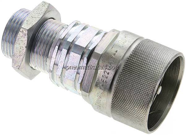 Schott-Schraubkupplung, Stecker Baugr.4, 20 S (M30x2)