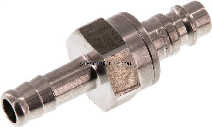 Kupplungsstecker (NW7,2) 9 (3/8")mm Schlauch, Edelstahl