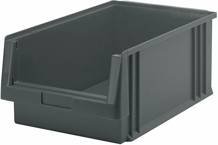 Sichtlagerkasten PLK 1 B315xT500xH200 mm grau LA-KA-PE