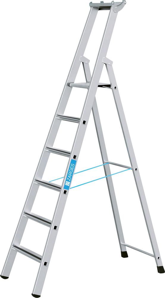 Stufenleiter Saferstep S 10 Stufen Plattformhöhe 2,64 m Arbeitshöhe 4,65 m ZARGES