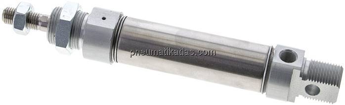 ISO 6432-Zylinder, einfachwirkend, Kolben 25mm, Hub 50mm