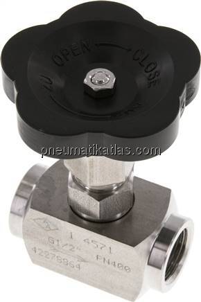Nadel-Absperrventil, 1.4571, G 1/2", 0 - 400bar