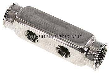 Verteilerleiste 2x G 1", Abgänge doppelseitig 4x G 1/2"