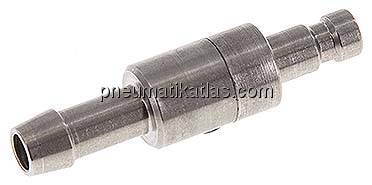 Kupplungsstecker (NW2,7) 5mm Schlauch, Edelstahl