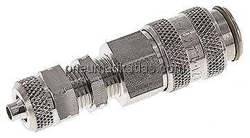 Schott-Kupplungsdose (NW5) 6x4mm Schlauch, 1.4404