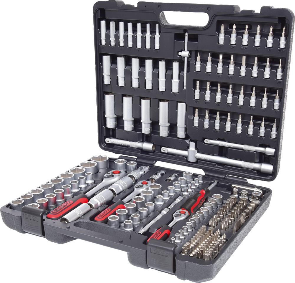 Steckschlüssel-Garnitur 1/4"+3/8"+1/2" 195-teilig KS Tools