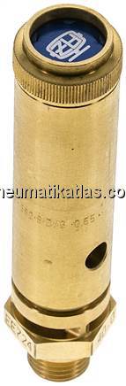 TÜV-Sicherheitsventil G 1/4" (DN8), 44,80 bar, Messing