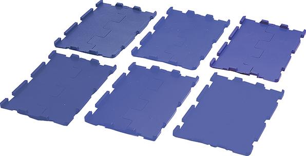 Klappdeckel blau für VTK / D600K,blau B600xT400 mm VE 4 Stk. LA-KA-PE