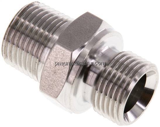Doppelnippel G 3/8"-NPT 3/8", 1.4571