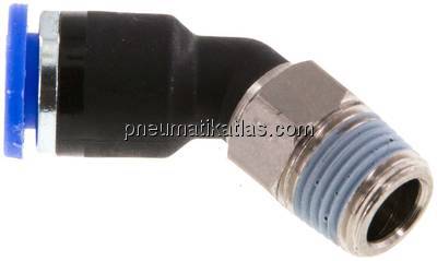 45°-Steckanschluss R 1/8"-6mm, IQS-Standard