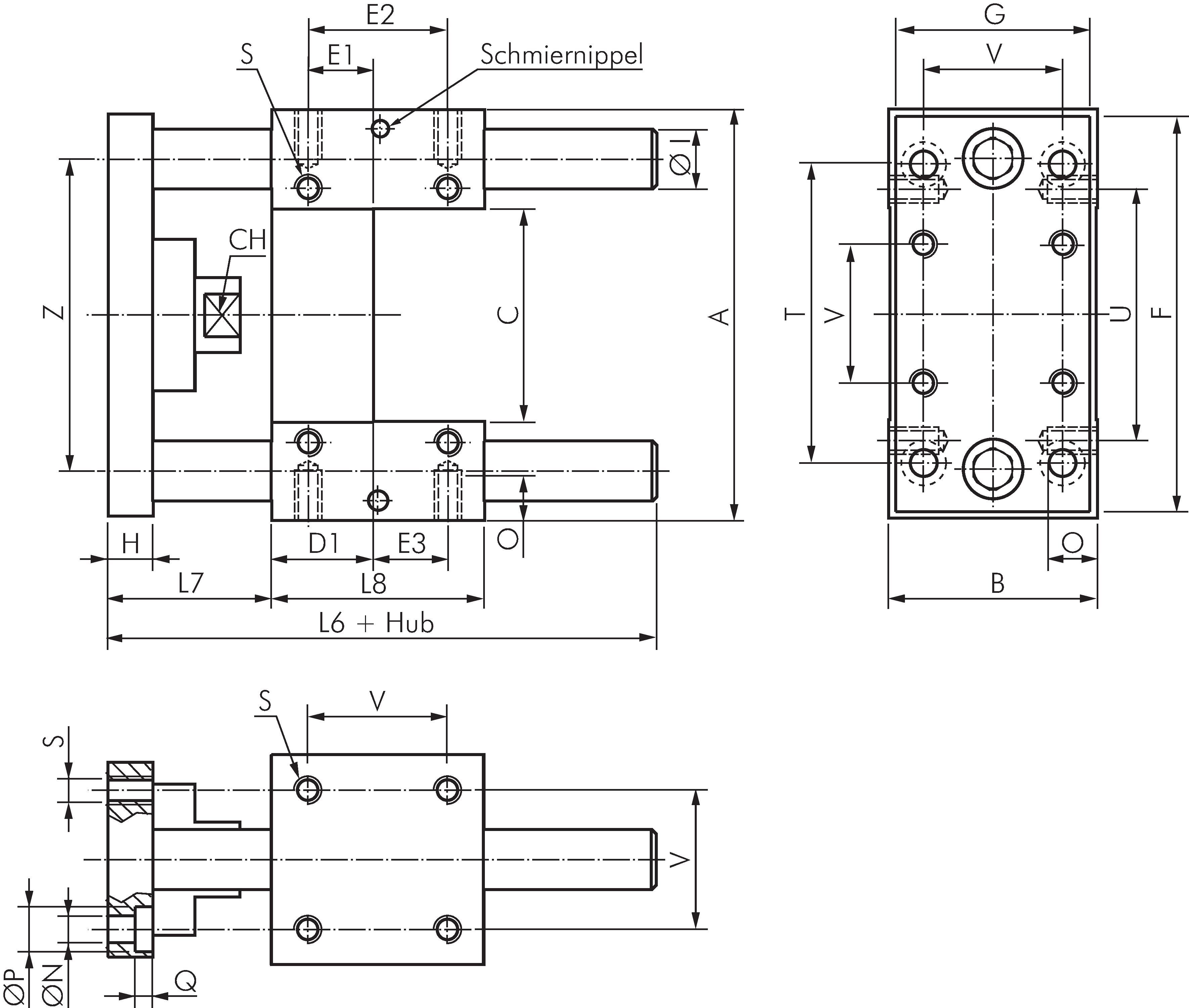 Zeichnung: Führungseinheit, Typ C