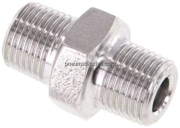 Doppelnippel NPT 1/8"-NPT 1/8", 1.4571