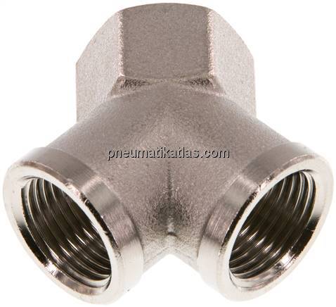 Y-Stück G 3/8" (IG), Messing vernickelt