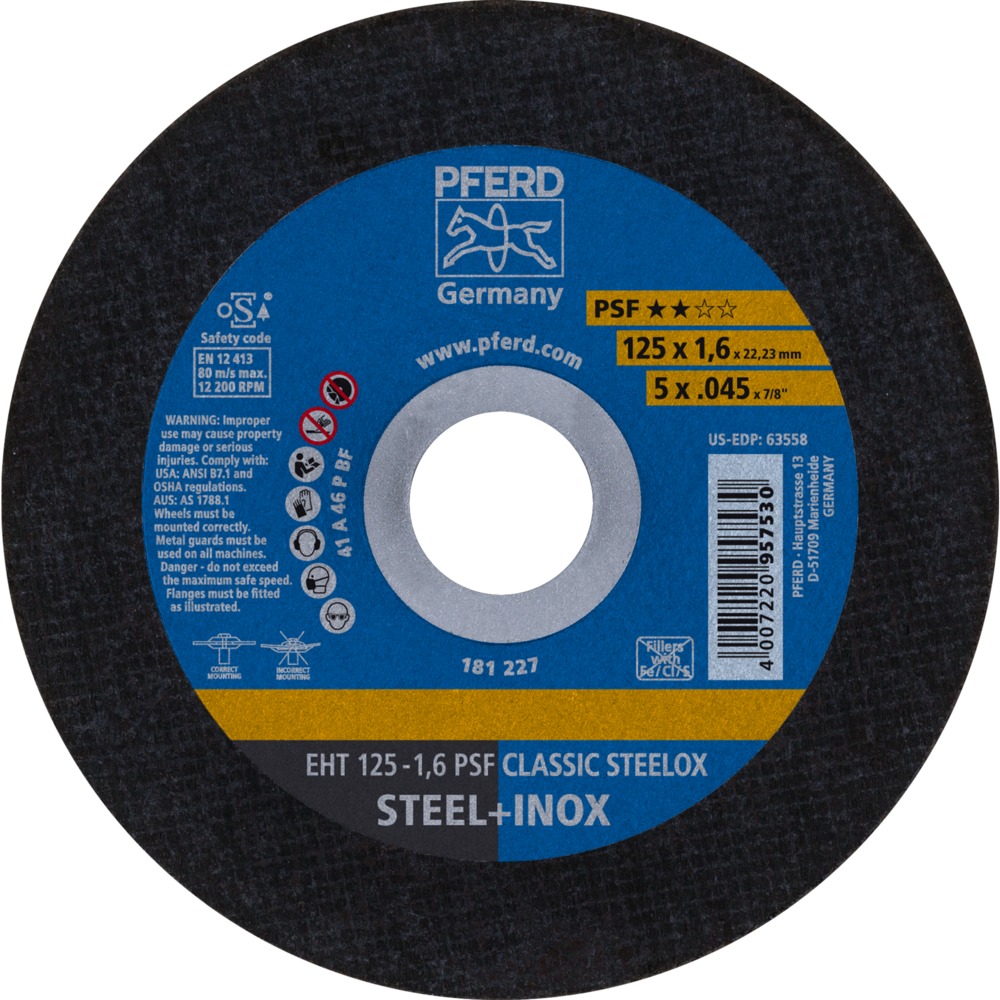 Trennscheiben EHT 125-1,6 PSF CLASSIC STEELOX