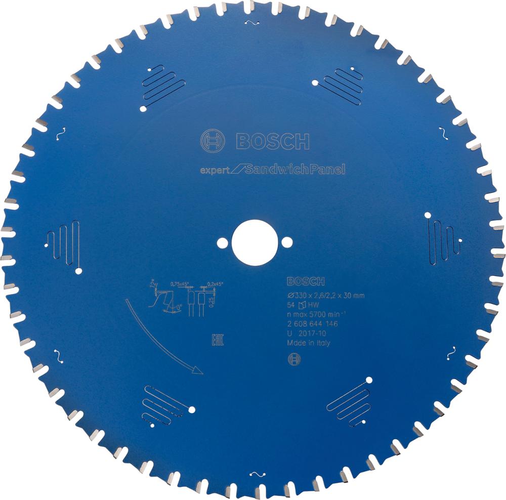 HM-Kreissägeblatt 330x2,6/2,2x30 54Z Bosch VE à 1 Stück Expert for Sandwich Panel