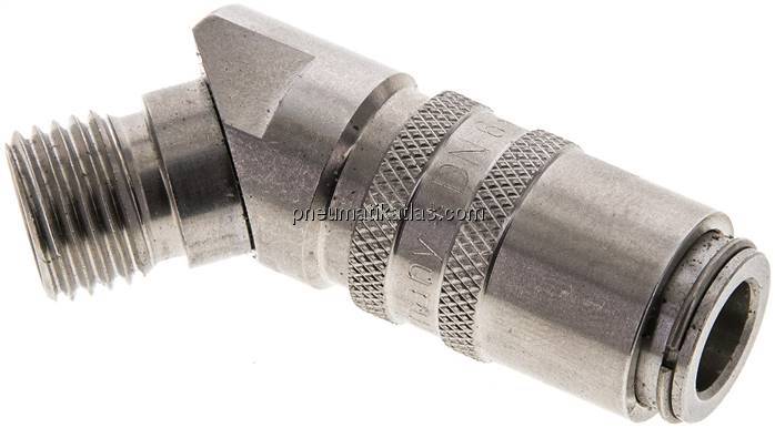 45°-Temperierkupplungsdose 9mm Zapfen,M 14x1,5(AG)