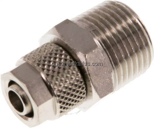 Gerade Verschraubung R 3/8"-8x6mm, Messing vernickelt