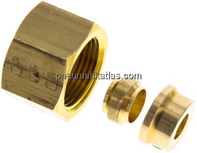 Reduziereinsatz f. Klemmringverschraub. 16mm-10 (M16x1,5)mm, Messing