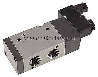 3/2-Wege Magnetventil, G 1/2", Federrückstellung (NO), 12 V DC