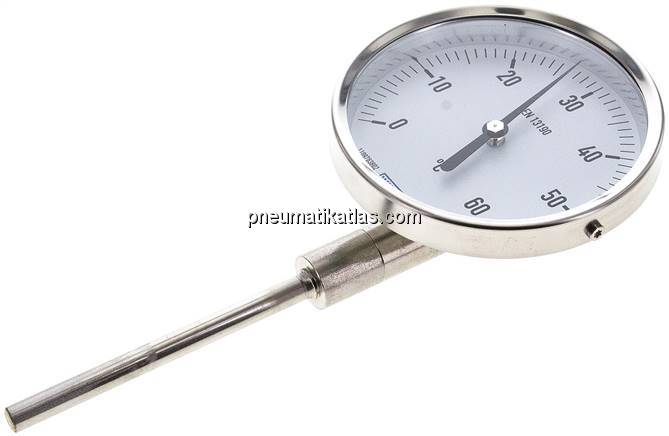 Bimetallthermometer, senkrecht D100/0 bis +60°C/100mm