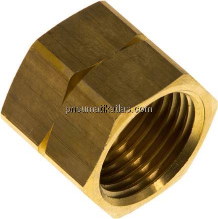 Überwurfmutter Messing, G 1/2" LH, 6 / 9 / 13 mm