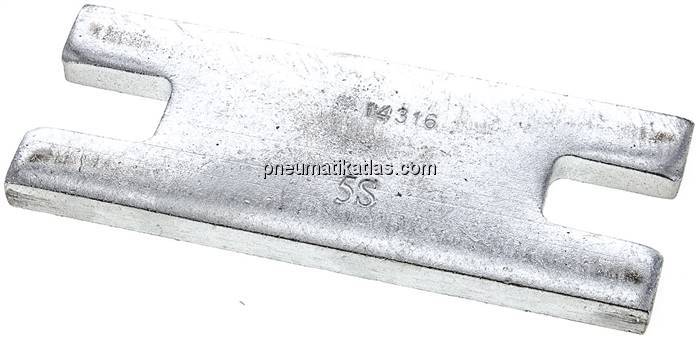 Sicherungsblech für Aufbauschraube (je Klemmbackenpaar wird 1 Stück benötigt), S