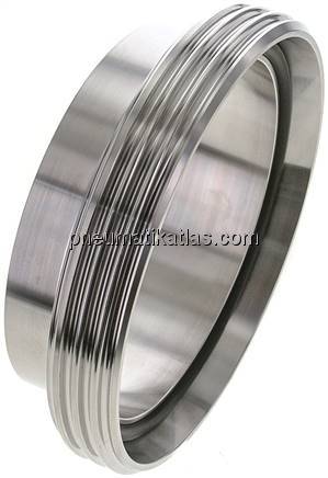 Gewindestutzen (Milchgewinde) Rd 160 x 1/4"-129,0mm, 1.4404