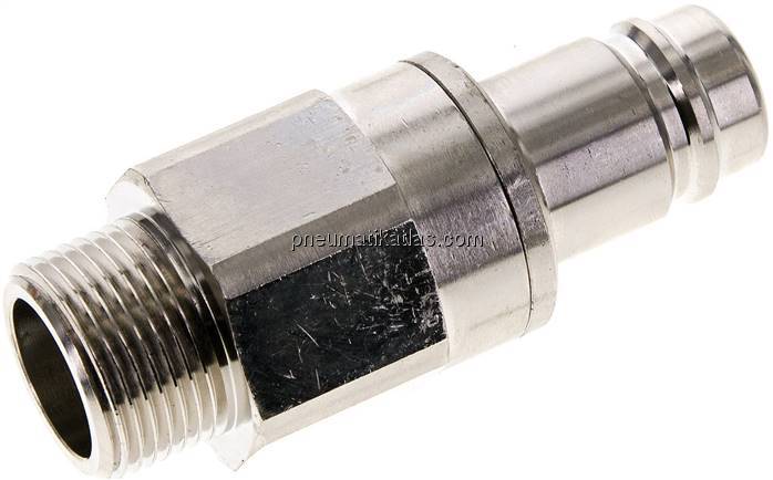 Kupplungsstecker (NW15) G 3/4"(AG), Messing vernickelt