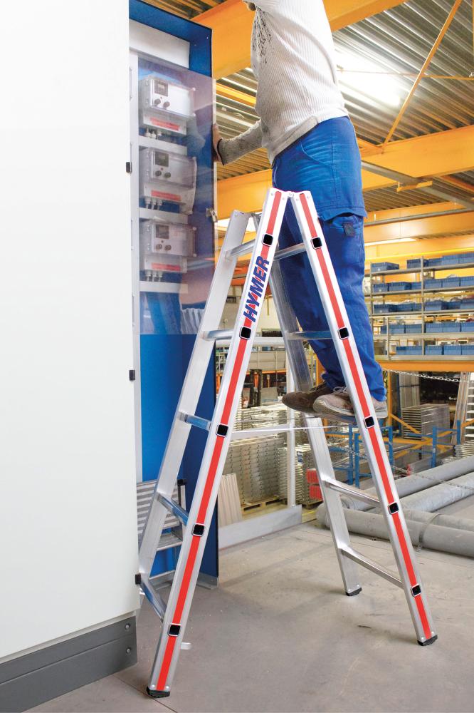 Sprossenstehleiter 6023 2 x16 Sprossen HYMER