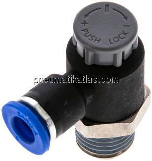 Kompakt-Drosselventil R 1/4"-6mm,abluftregelnd (Standard)