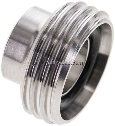 Gewindestutzen (Milchgewinde) Rd 34 x 1/8"-21,3mm, 1.4301