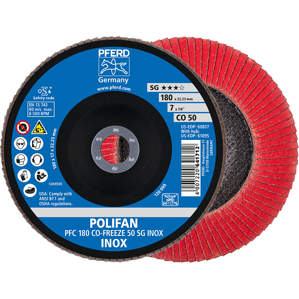 POLIFAN-Fächerscheiben PFC 180 CO-FREEZE 50 SG INOX