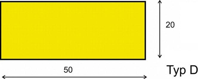 Flächenschutz Typ D, Zuschnitt gelb/schwarz selbstklebend Dancop