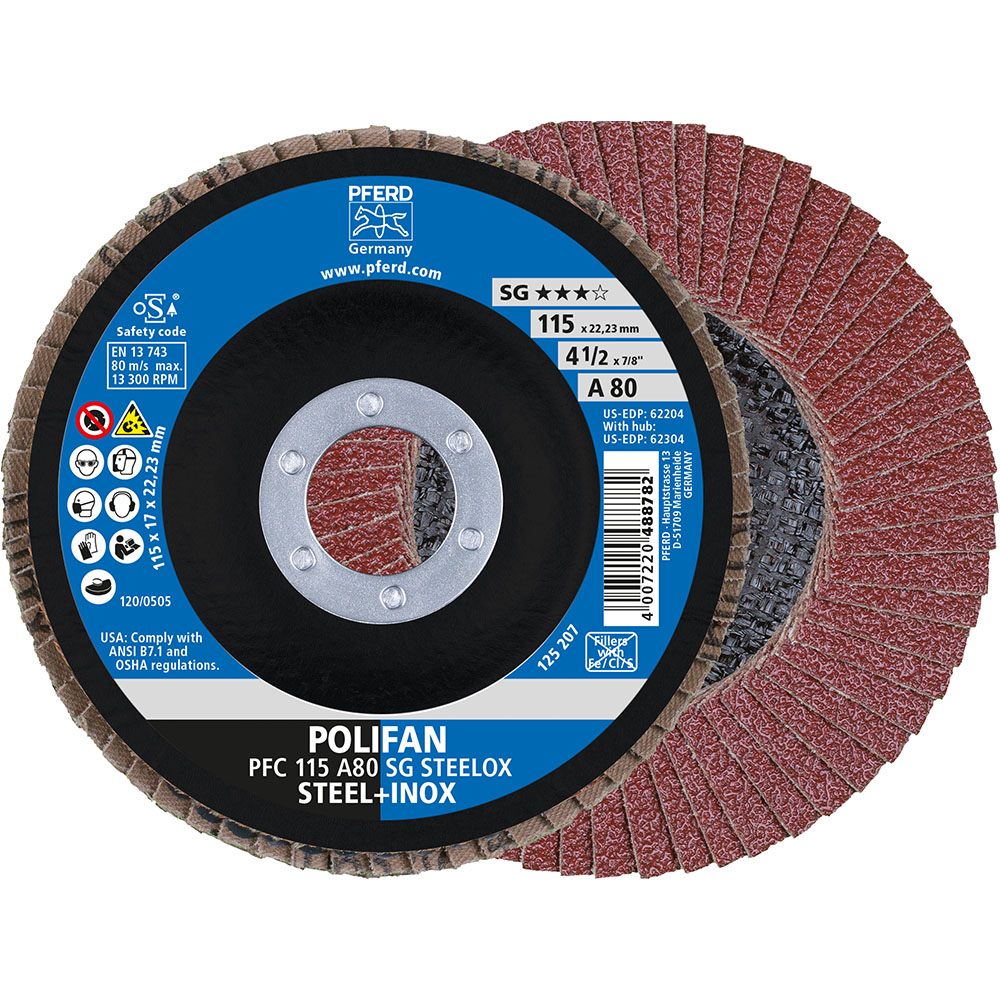 POLIFAN-Fächerscheiben PFC 115 A 80 SG STEELOX