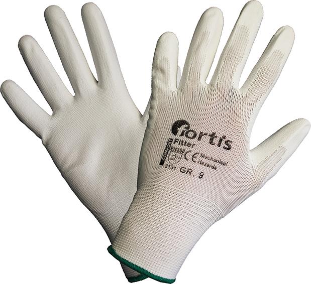 Handschuh Fitter PU, weiß,SB-verpackt,Gr.10, FORTIS