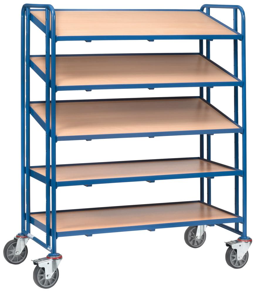 Eurokasten-Wagen 1384 250kg 3Eb.1250x610mm Holzfetra