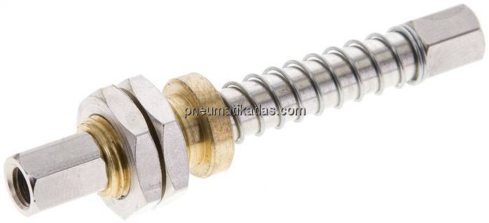 Federstößel M 5 (IG)xM 5 (IG), Hub 20mm , verdrehgesichert