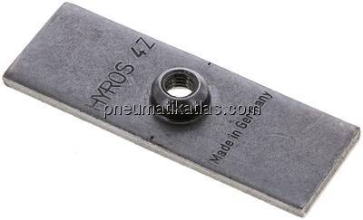 Anschweißplatte, Stahl blank, Baugröße 4, doppelt