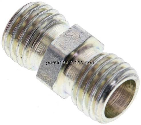 Gerade Schneidringverschraubung 6 L (M12x1,5), ohne Mutter & Schneidring, Stahl 