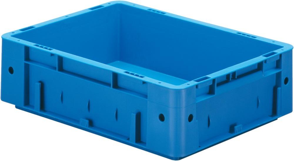 Transport-Stapelkasten B400xT300xH120 mm blau Auflast 600kg ohne Griffloch LA-KA-PE