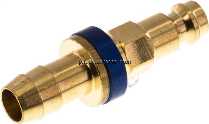 Kupplungsstecker (NW5) 9 (3/8")mm Schlauch, blau, Sechseck SW10