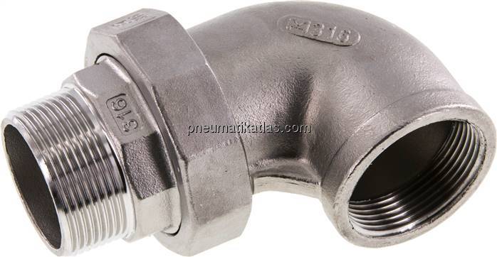 Winkel-Verschraubung konisch dichtend Rp/R 1-1/2"(IG/AG)