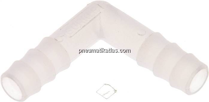Winkel-Schlauchverbinder 9 (3/8")mm, PVDF
