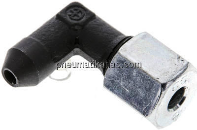 Winkel-Anschweißverschraubung 6 S (M14x1,5), Stahl phosphatiert