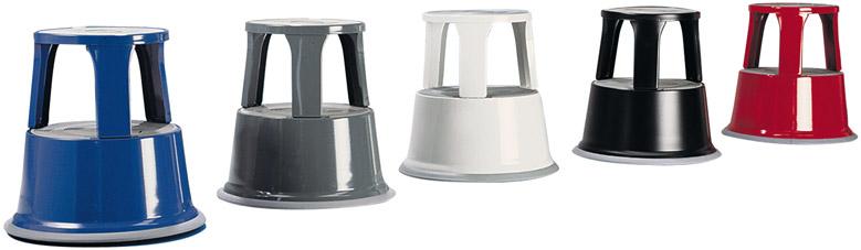 Rollhocker Metall lichtgrau